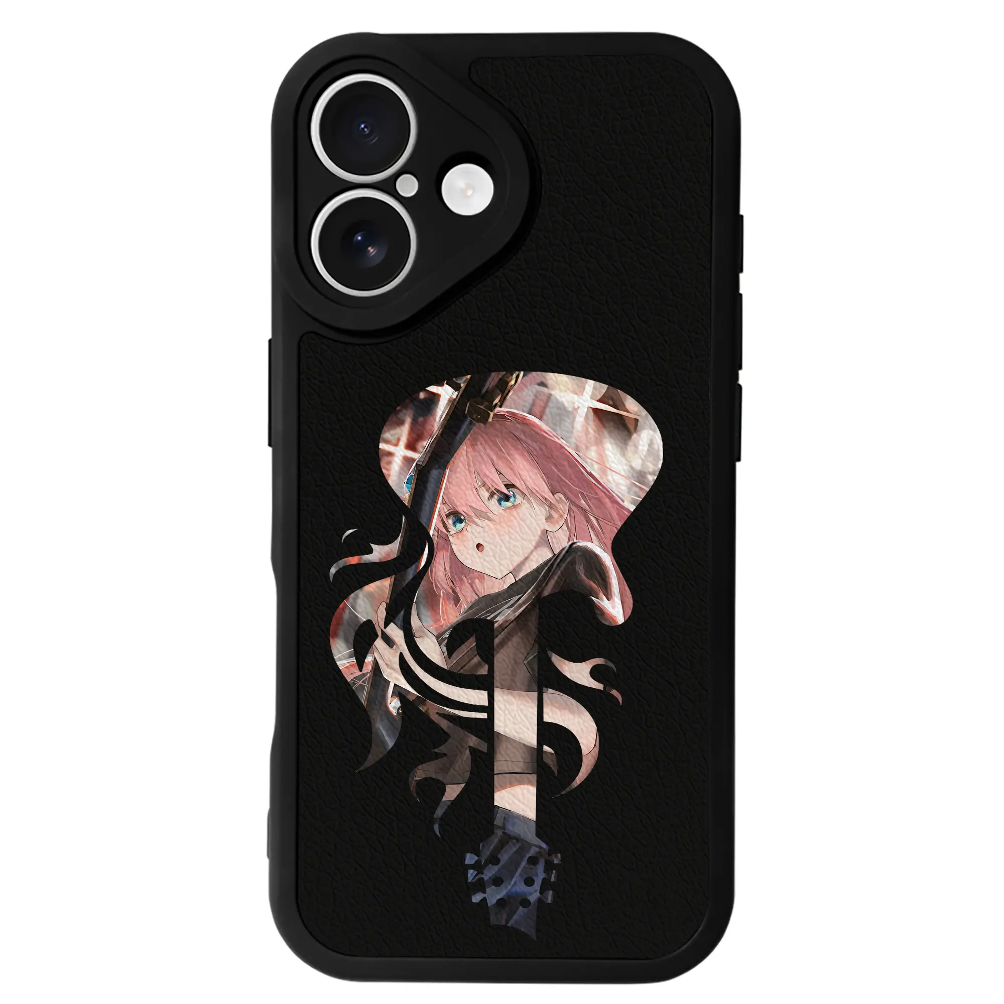 ぼっちざろっく！ グッズ,後藤ひとり - IPhone 16シリーズ対応 ・ シリコンスマホケース ・ レザー調 ・ 高精度フィット ・ 耐衝撃 ・ ワイヤレス充電対応 ・ 精密カット